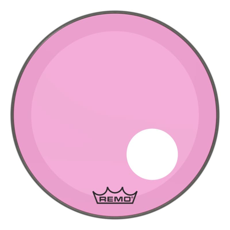 Remo Colortone Pink Powerstroke P3 Colortone 20 Inch Bass Drum Head w/5" Offset Hole