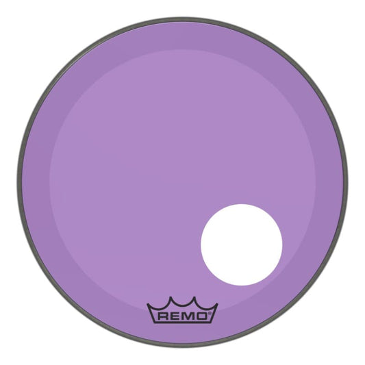 Remo Colortone Purple Powerstroke P3 Colortone 20 Inch Bass Drum Head w/5" Offset Hole