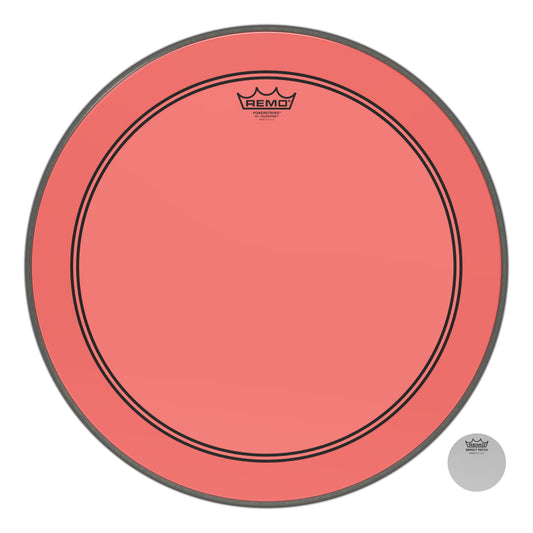 Remo Powerstroke P3 Colortone Red 20 Inch Bass Drum Head