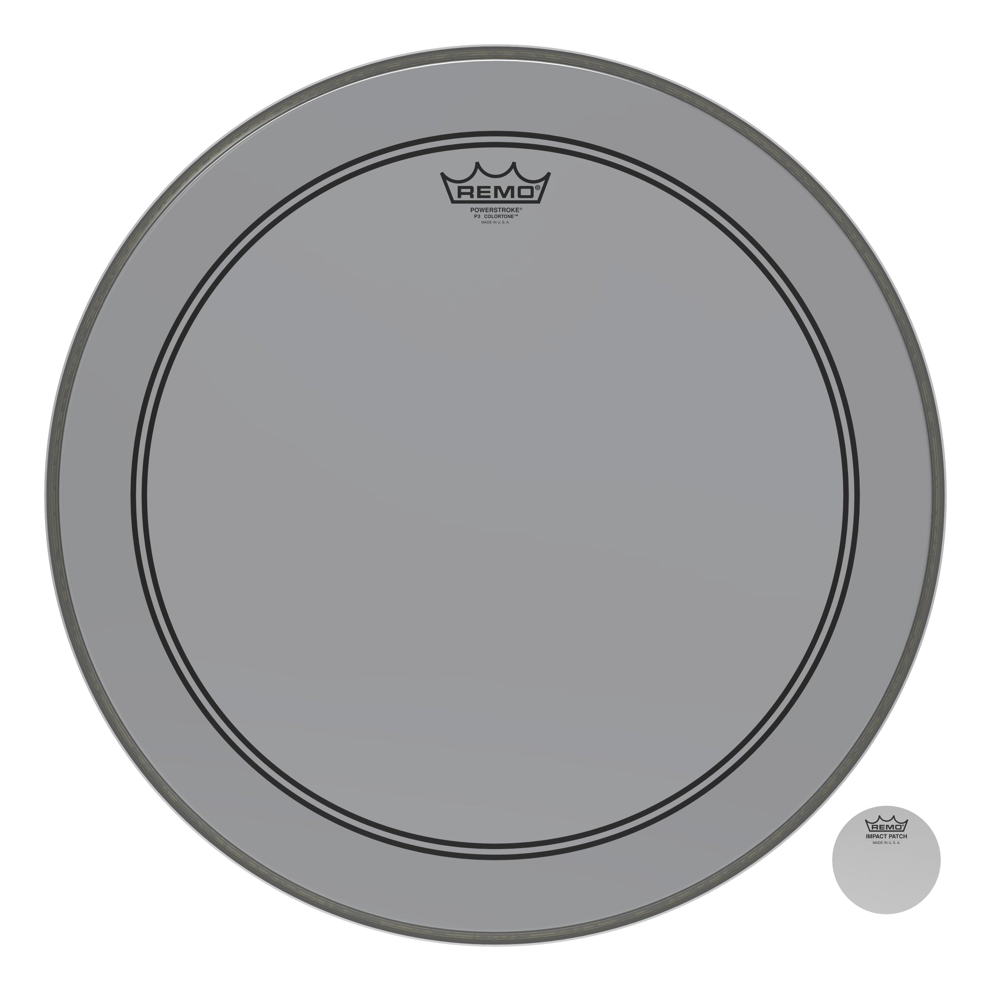 Remo Powerstroke P3 Colortone Smoke 20 Inch Bass Drum Head