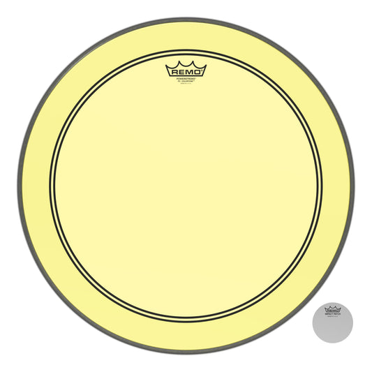 Remo Powerstroke P3 Colortone Yellow 20 Inch Bass Drum Head