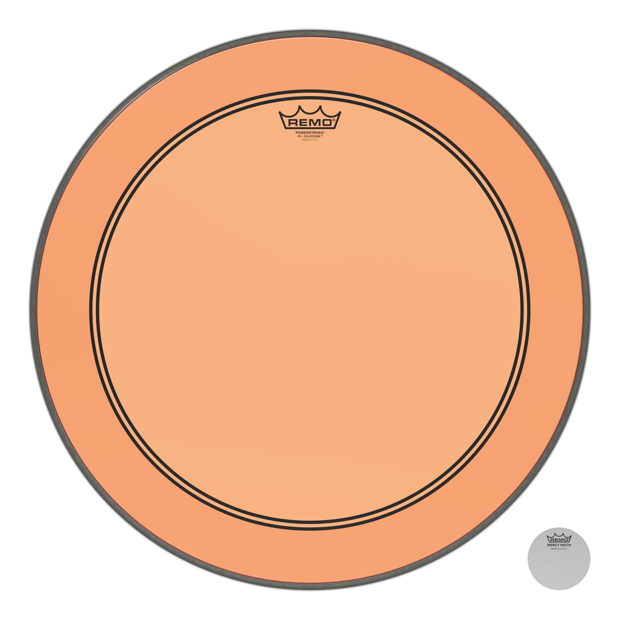 Remo Powerstroke P3 Colortone Orange 22 Inch Bass Drum Head