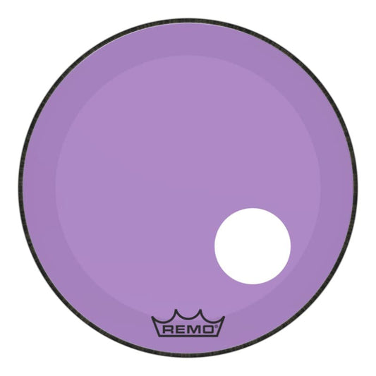 Remo Colortone Purple Powerstroke P3 Colortone 22 Inch Bass Drum Head w/5" Offset Hole