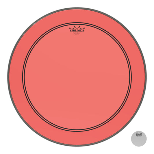 Remo Powerstroke P3 Colortone Red 22 Inch Bass Drum Head
