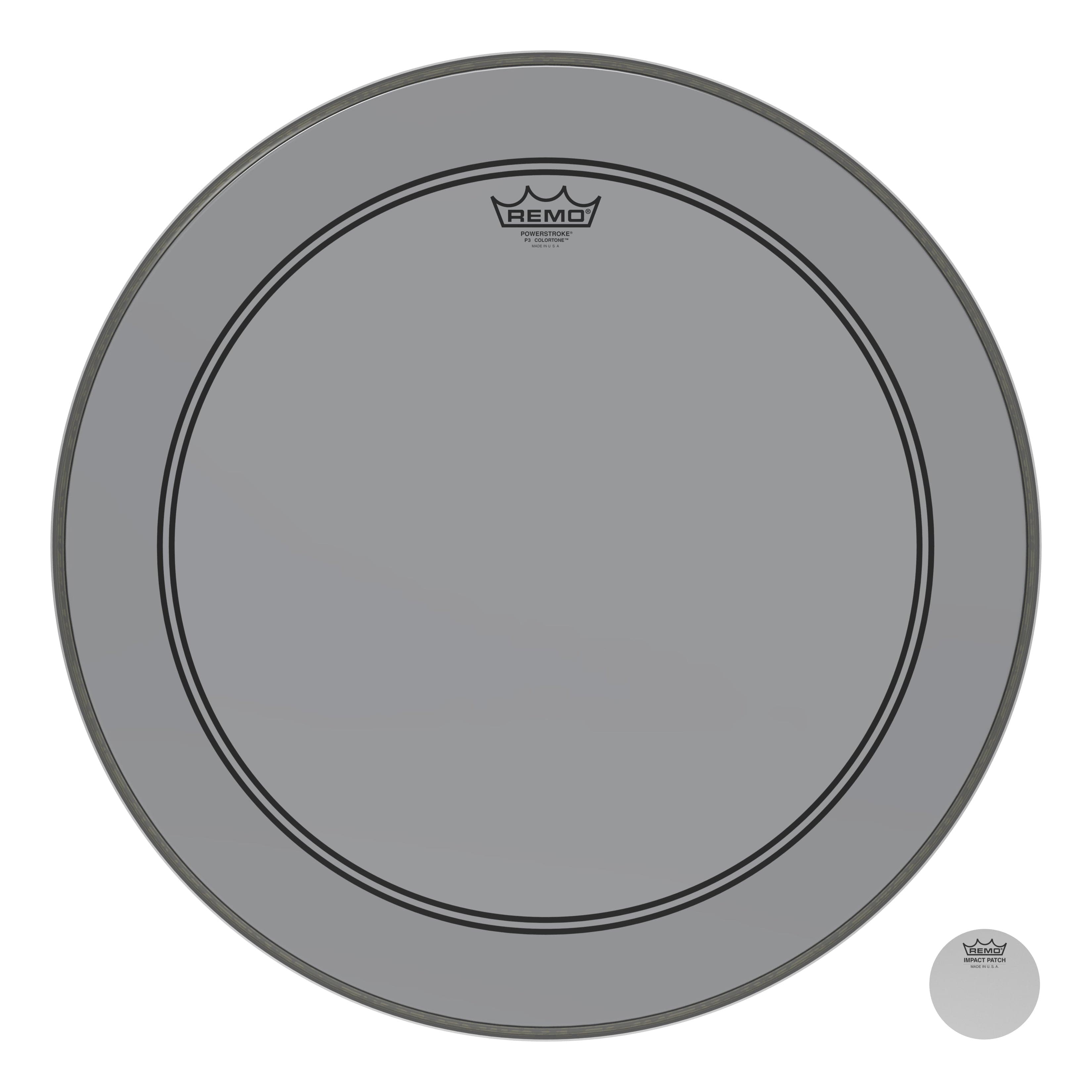 Remo Powerstroke P3 Colortone Smoke 22 Inch Bass Drum Head