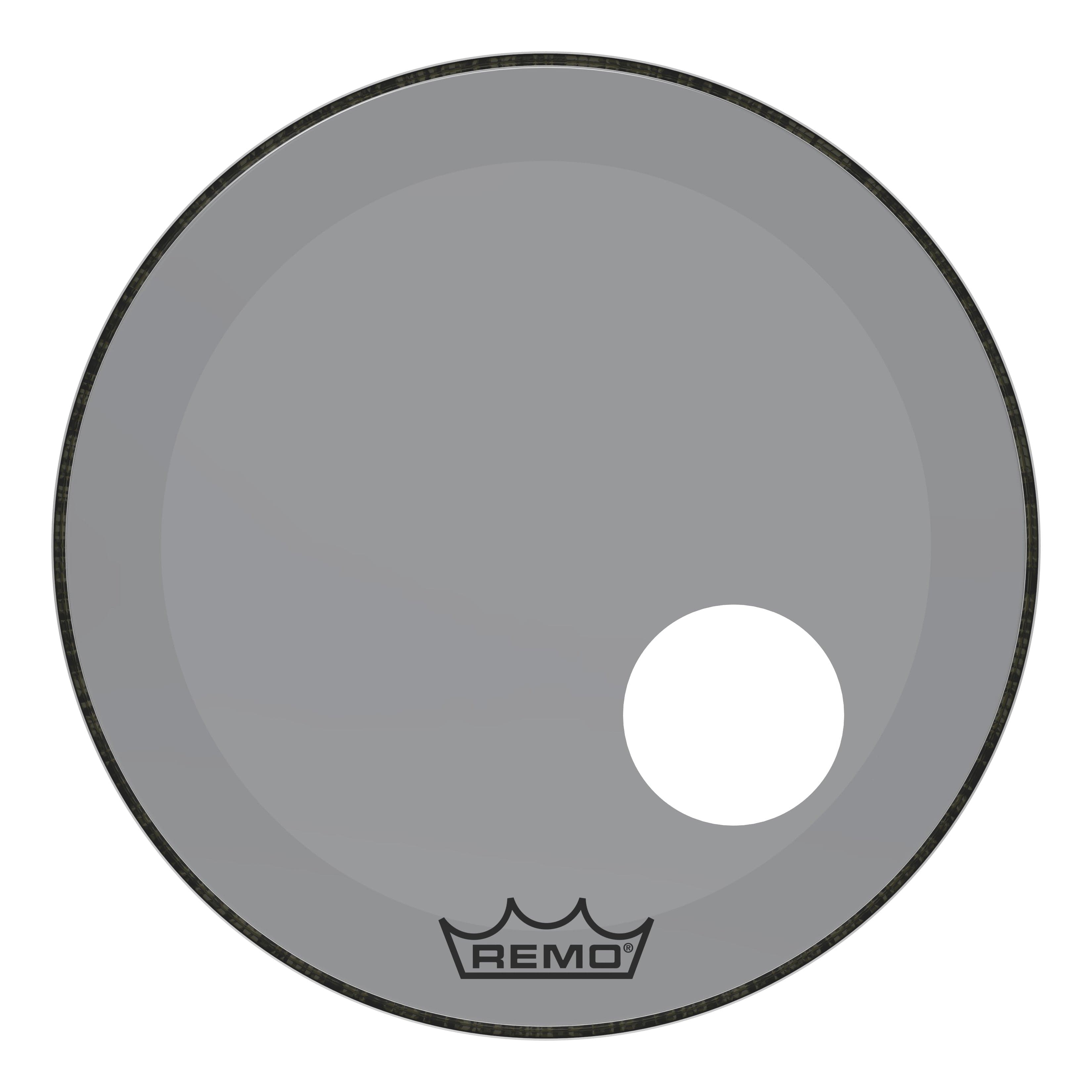 Remo Powerstroke P3 Colortone Smoke 22 Inch Bass Drum Head w/5" Offset Hole