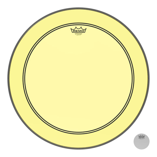 Remo Powerstroke P3 Colortone Yellow 22 Inch Bass Drum Head