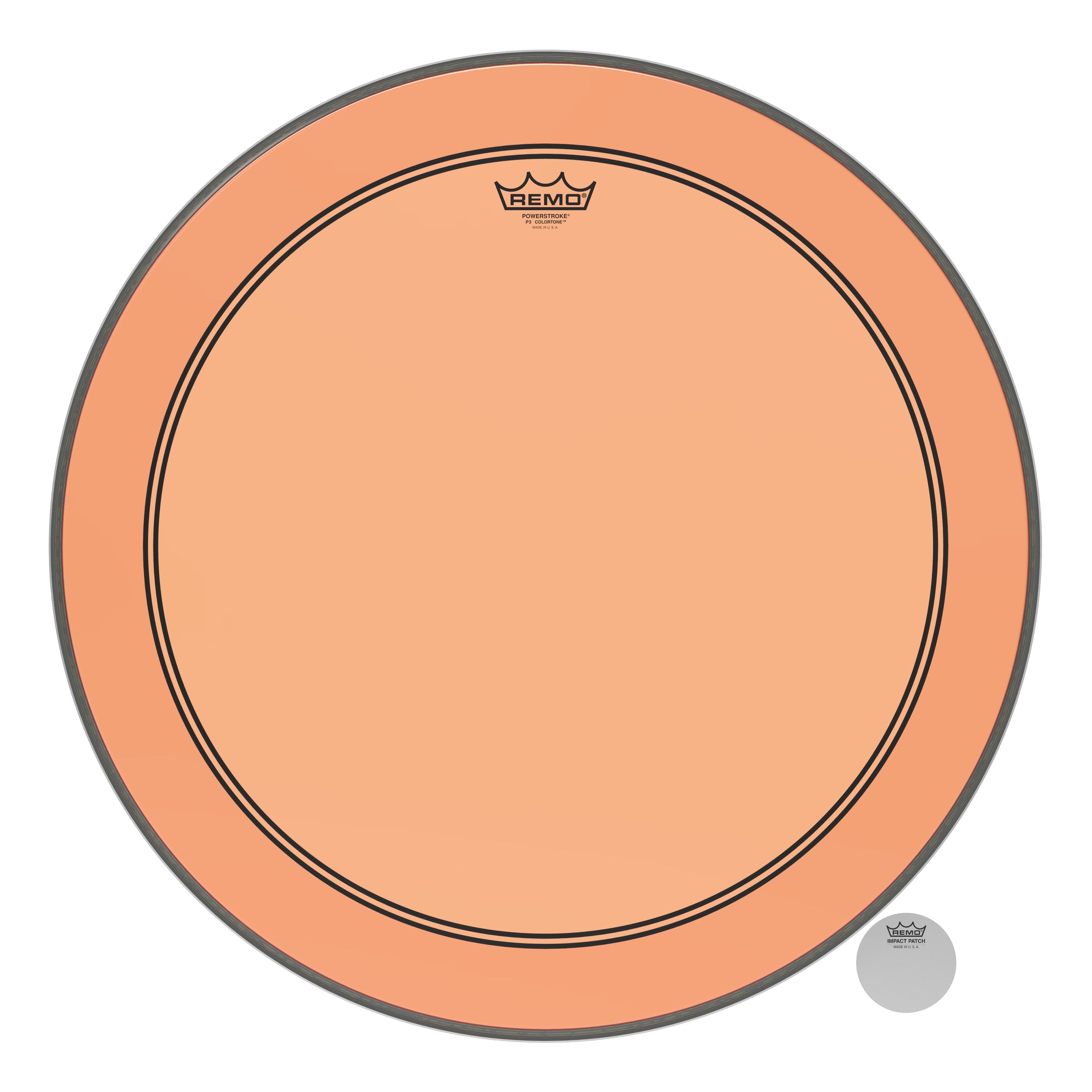 Remo Powerstroke P3 Colortone Orange 24 Inch Bass Drum Head