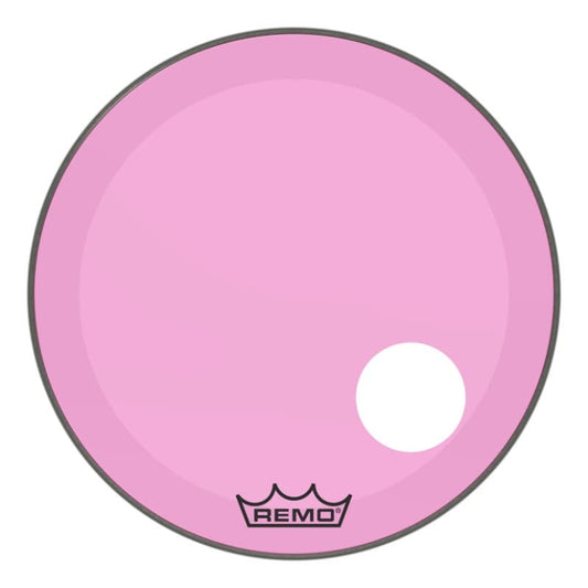 Remo Colortone Pink Powerstroke P3 Colortone 24 Inch Bass Drum Head w/5" Offset Hole