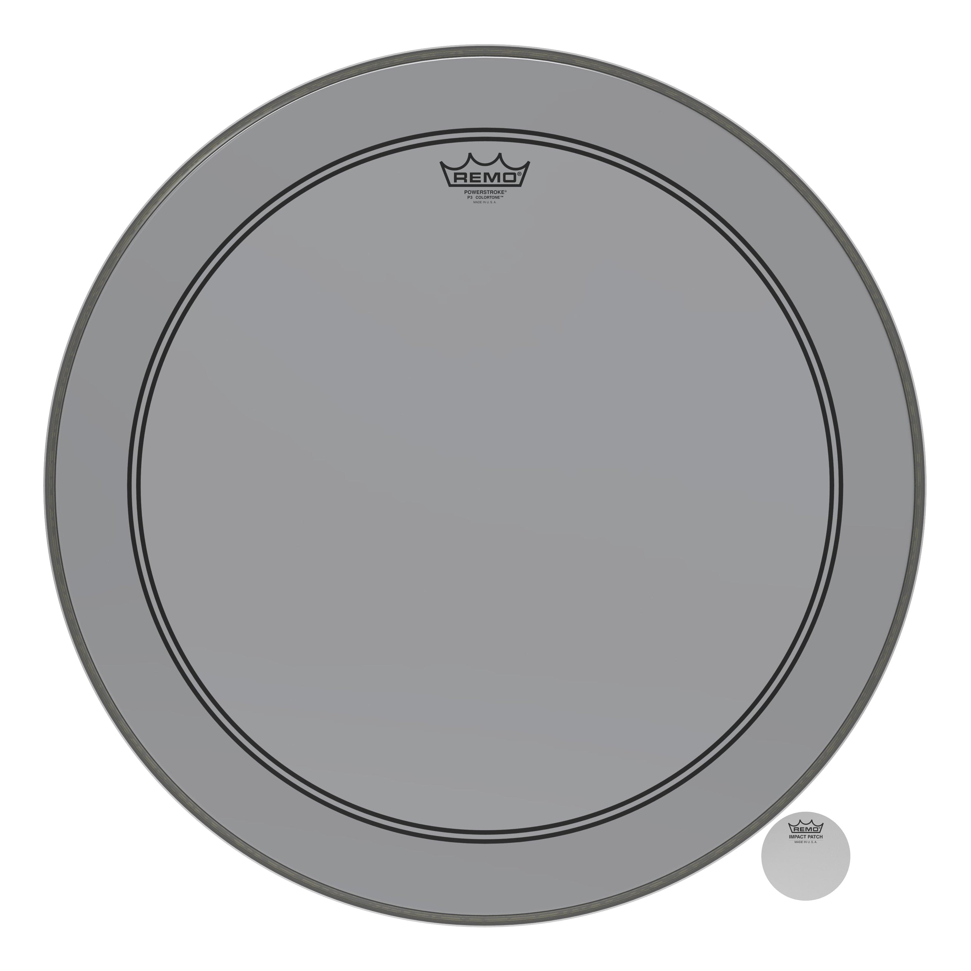 Remo Powerstroke P3 Colortone Smoke 24 Inch Bass Drum Head