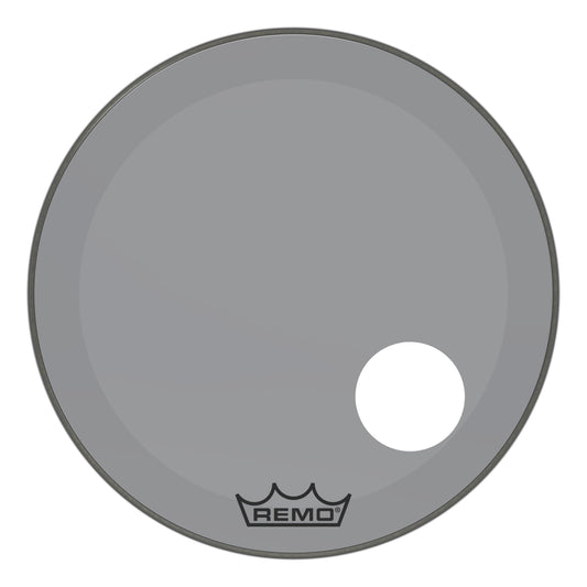 Remo Powerstroke P3 Colortone Smoke 24 Inch Bass Drum Head w/5" Offset Hole