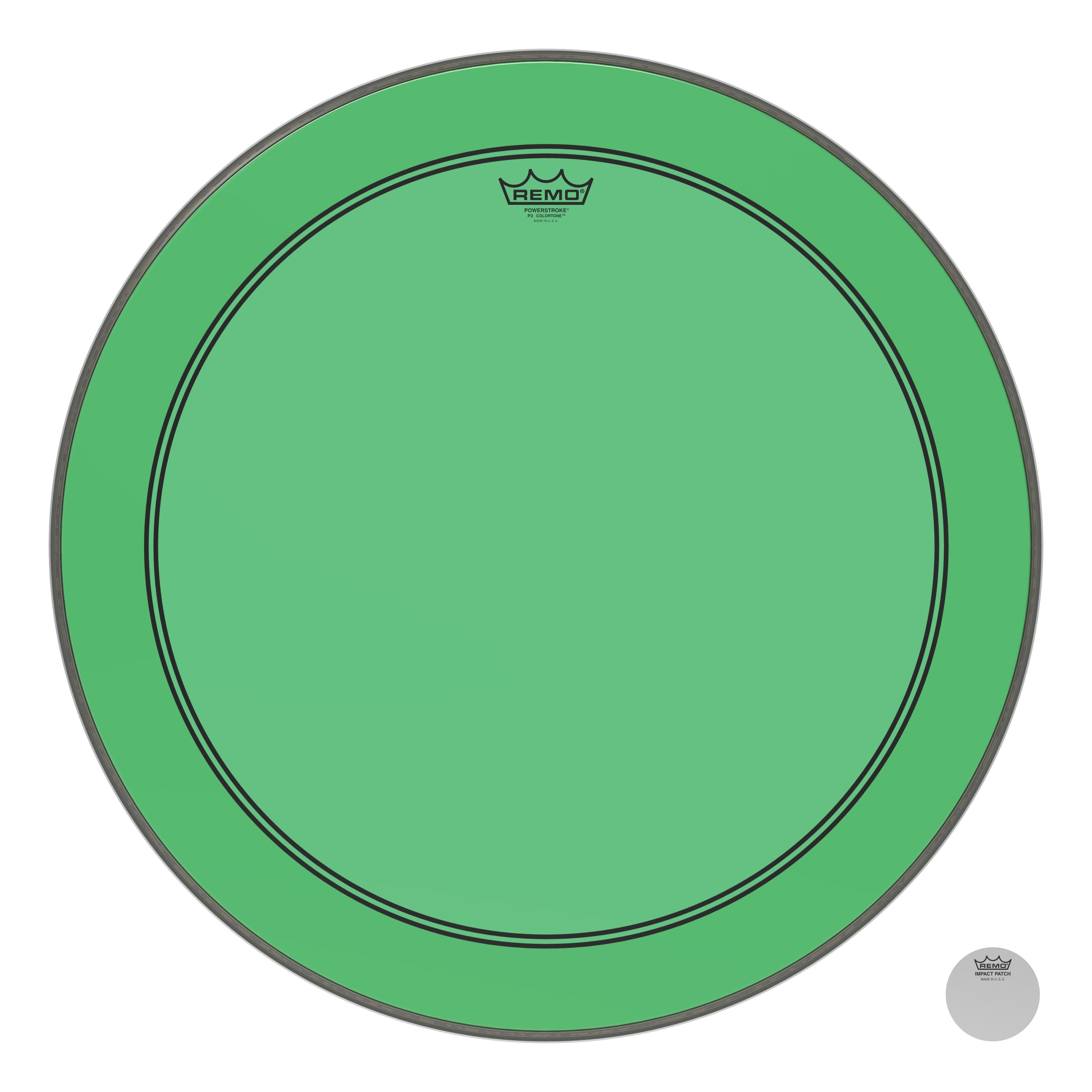 Remo Powerstroke P3 Colortone Green 26 Inch Bass Drum Head