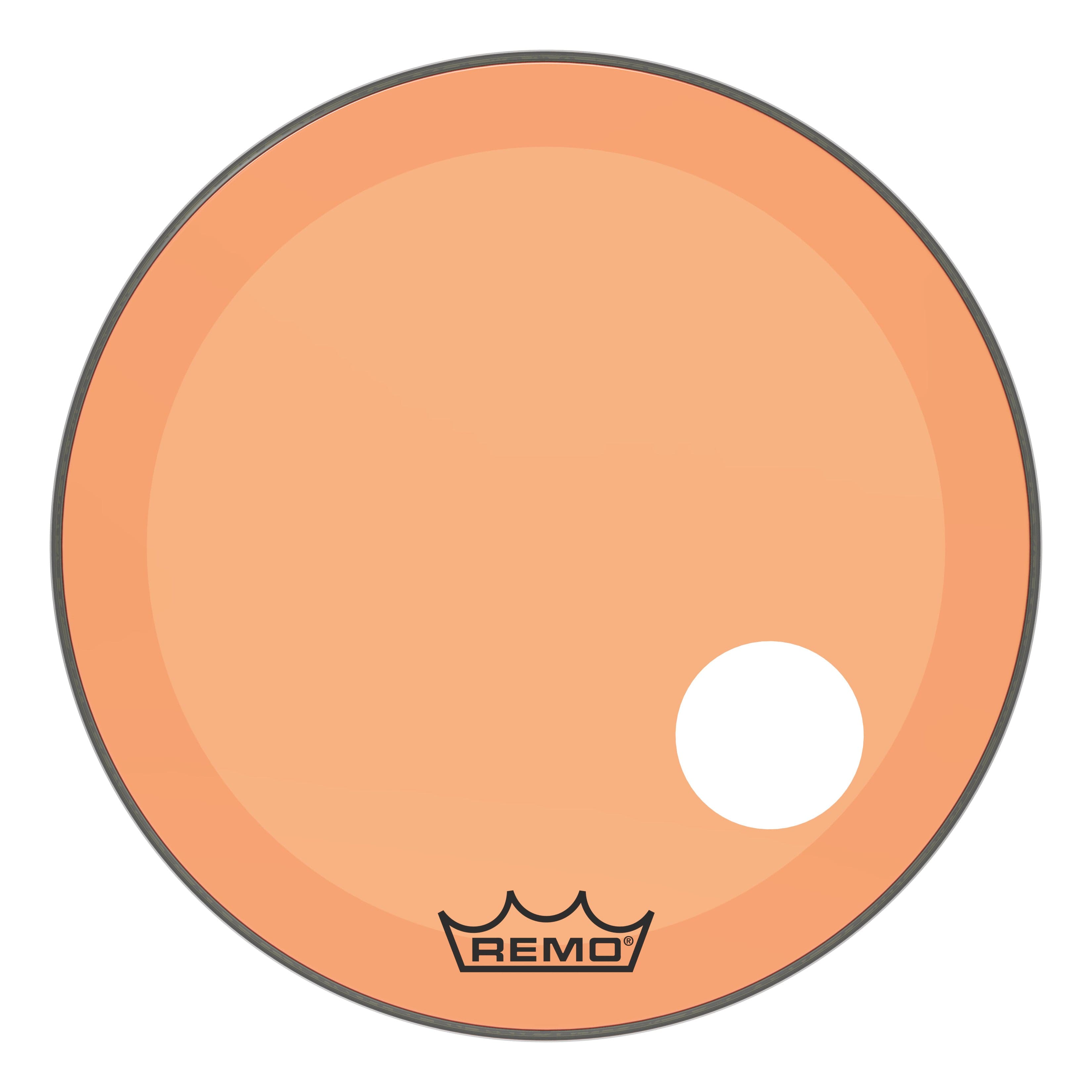 Remo Powerstroke P3 Colortone Orange 26 Inch Bass Drum Head w/5" Offset Hole