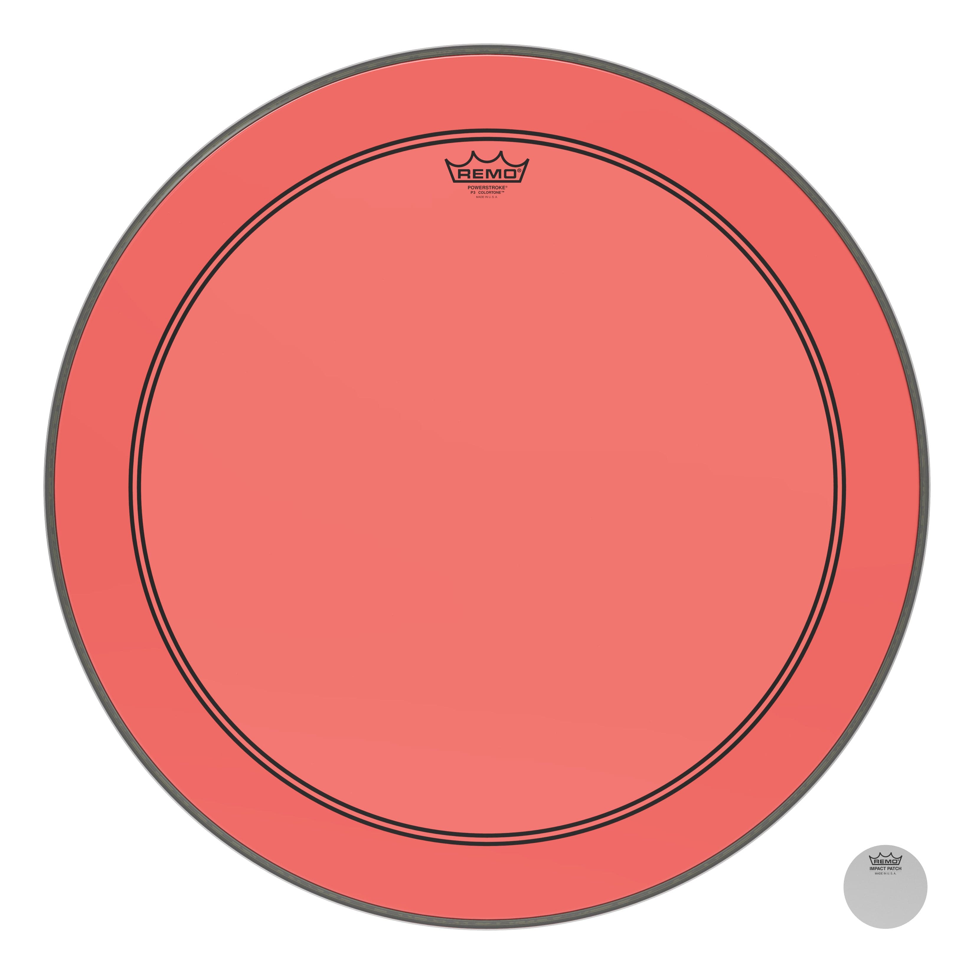 Remo Powerstroke P3 Colortone Red 26 Inch Bass Drum Head