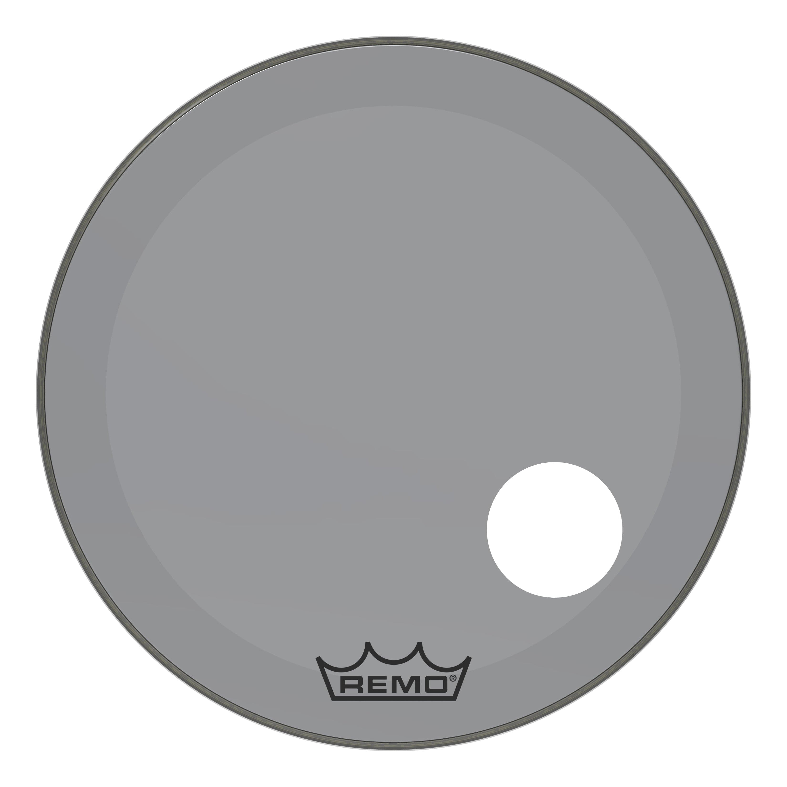 Remo Powerstroke P3 Colortone Smoke 26 Inch Bass Drum Head w/5" Offset Hole