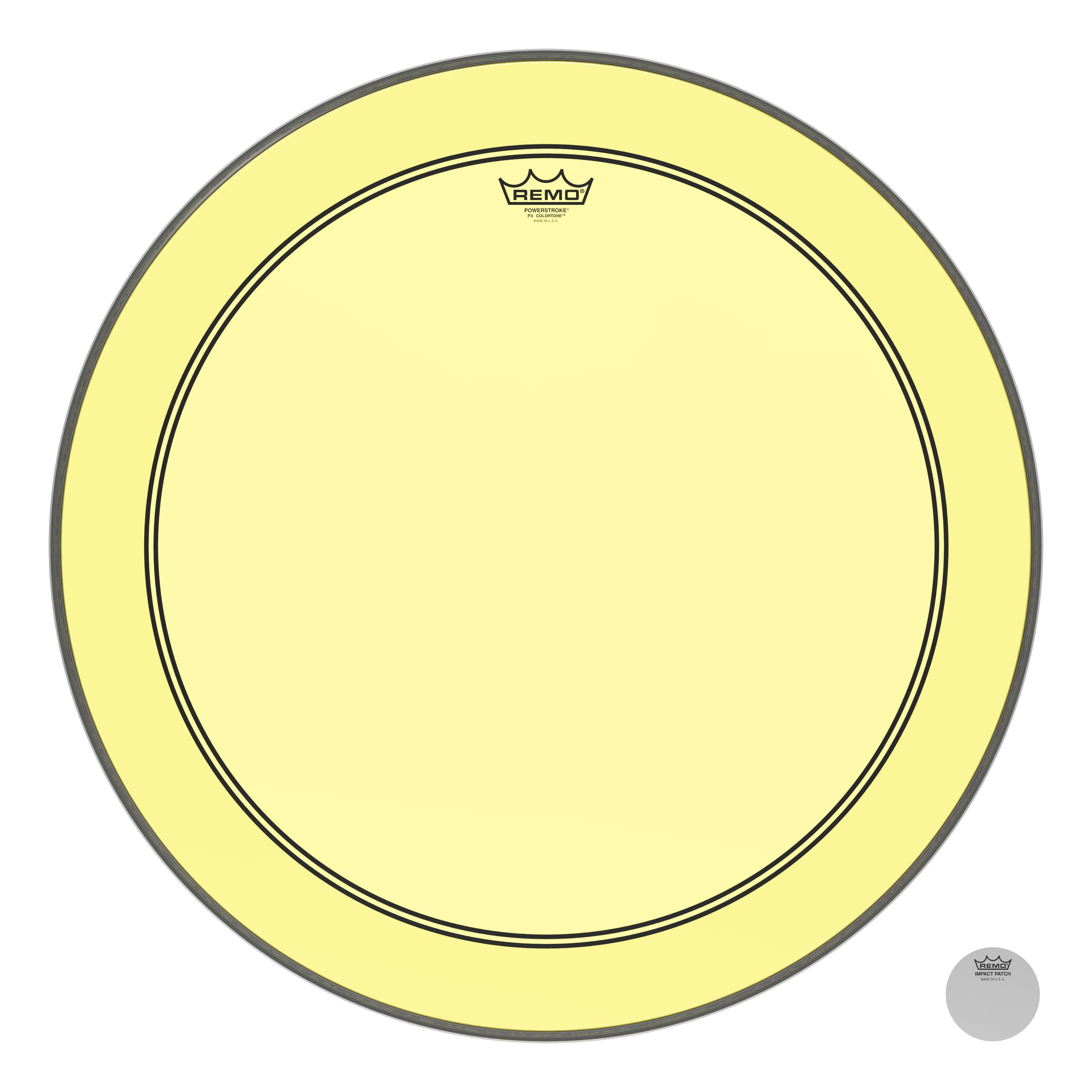 Remo Powerstroke P3 Colortone Yellow 26 Inch Bass Drum Head