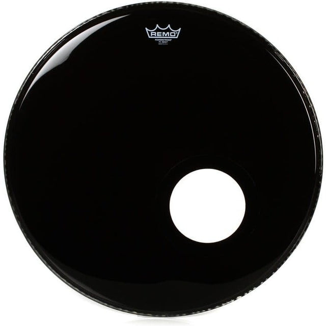 Remo Black Ambassador 20 Inch Bass Drum Head : 5 Black Dynamo Installed