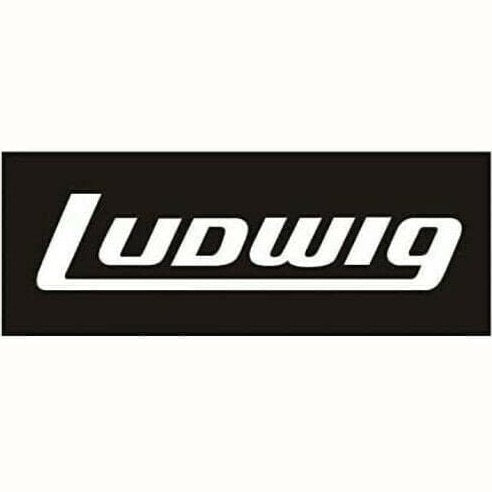 Ludwig White Bass Drum Logo Decal - Block Logo 2x5.5