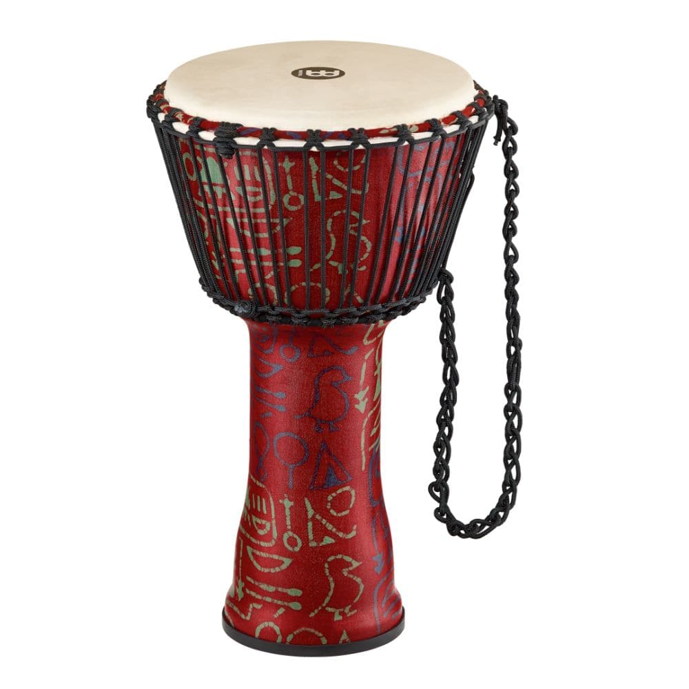 Meinl Rope Tuned Travel Djembe, 10, Pharaoh's Script, Goat Head