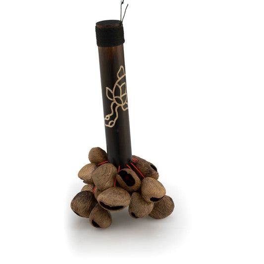Pearl Pangi Nut Shaker With Bamboo Handle