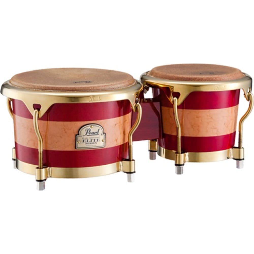 Pearl Elite Bongos - Cherry Eucalyptus with Gold Hardware