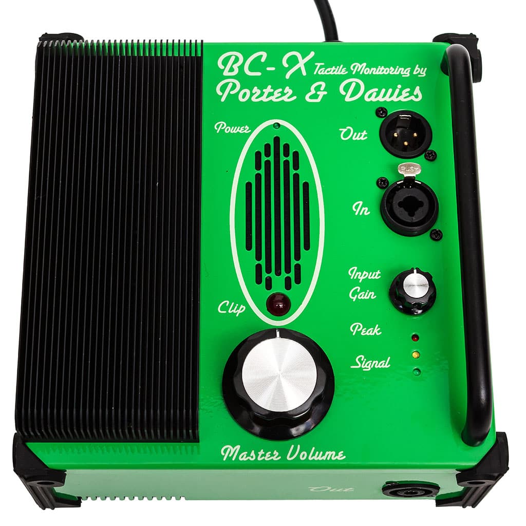 Porter & Davies BC-X Tactile Drum Monitor w/Black Vinyl Throne Top