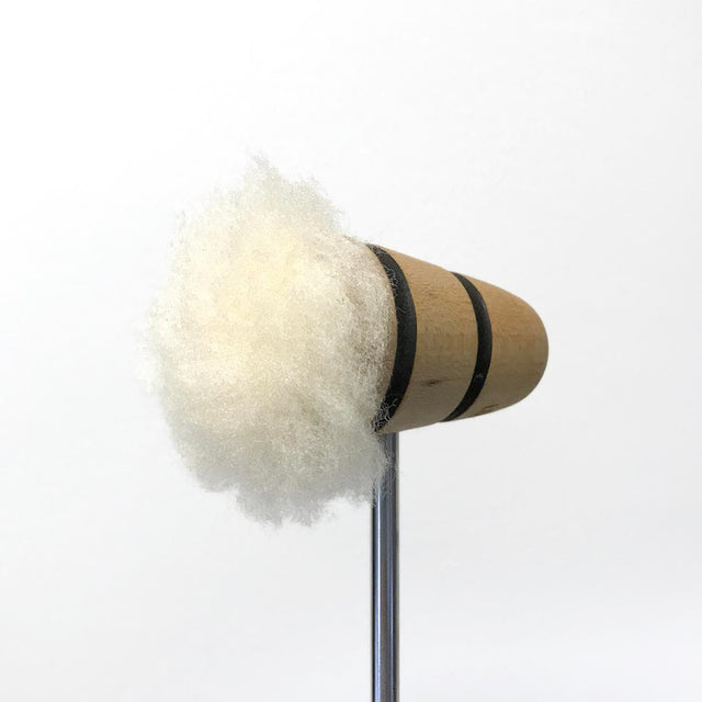 Low Boy Bass Drum Beaters - Puff Daddy, Natural with Black Stripes