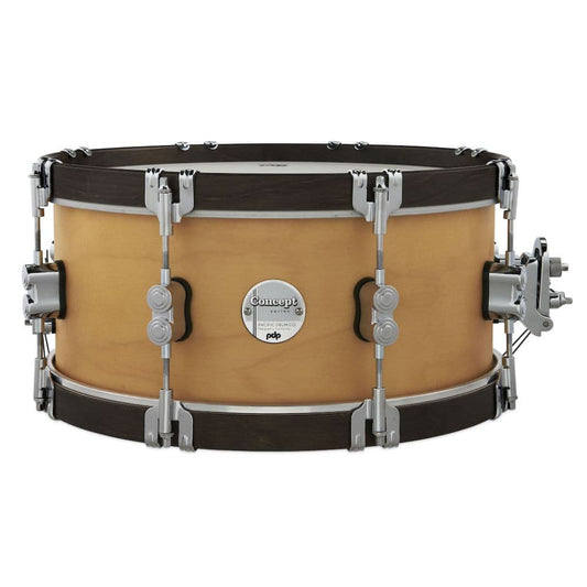 PDP Concept Maple Classic Snare Drum 14x6.5 - Natural/Walnut Hoops