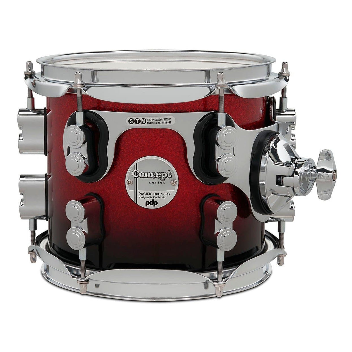 PDP Concept Maple Tom 8x7 Red To Black Fade