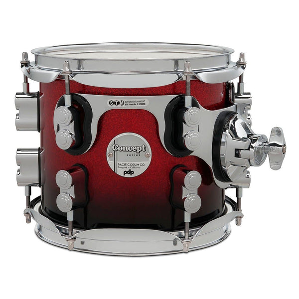 PDP Concept Maple Rack Tom - 8x7 - Red To Black Fade