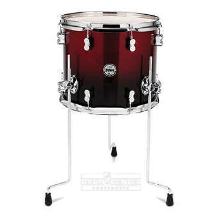 PDP Concept Maple Floor Tom - 18x16 - Red To Black Fade