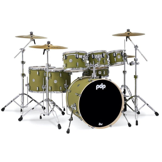 PDP Concept Maple 7pc Drum Set - Satin Olive