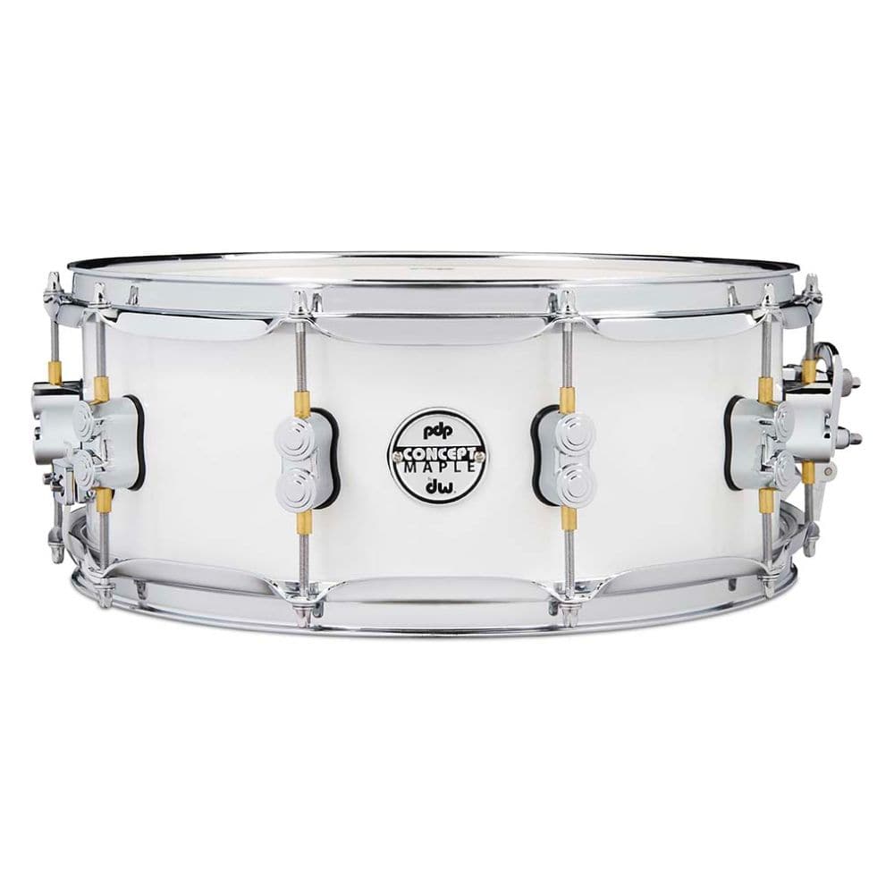 PDP Concept Series Maple Snare, 5.5x14, Pearlescent White w/Chrome Hw