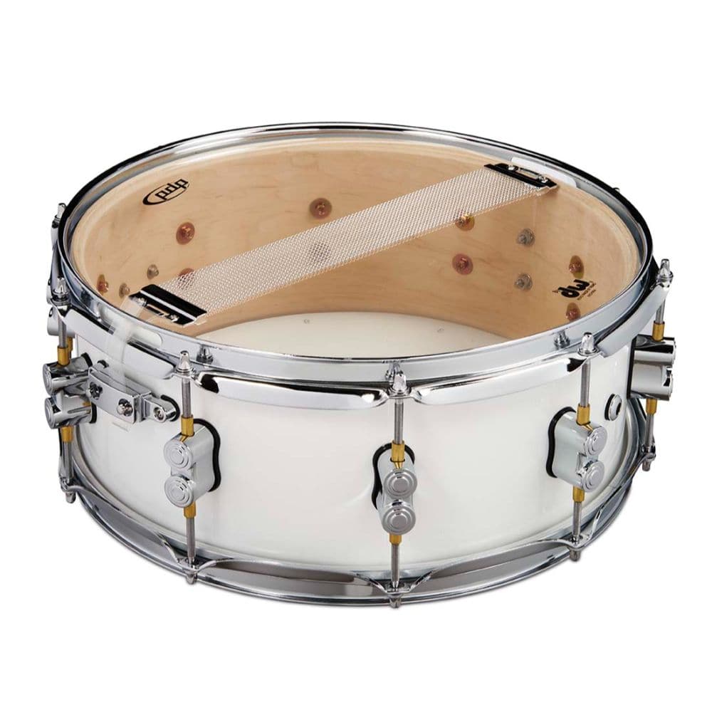 PDP Concept Series Maple Snare, 5.5x14, Pearlescent White w/Chrome Hw