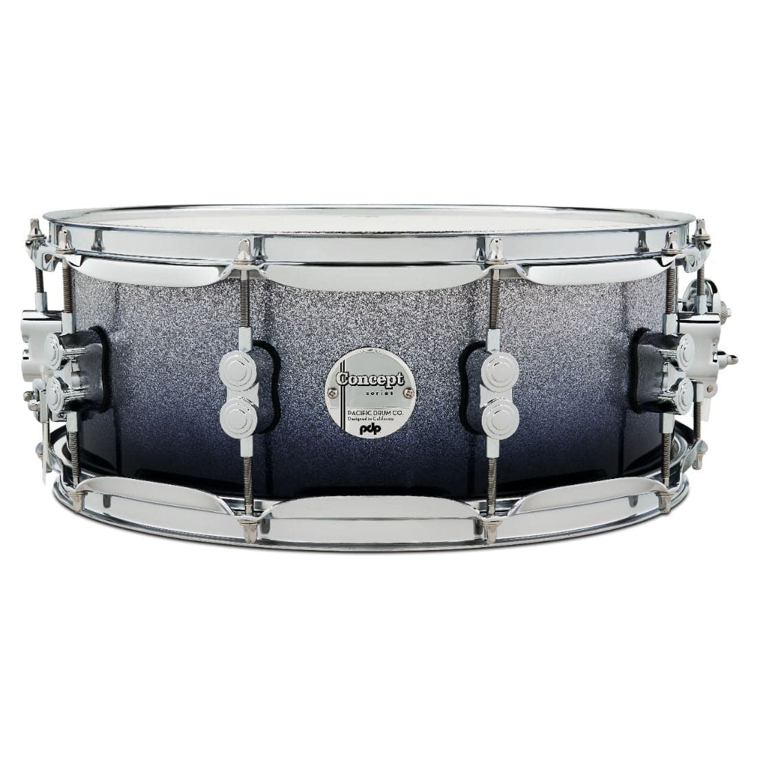 PDP Concept Series Maple Snare, 5.5x14, Silver to Black Fade w/Chrome Hw