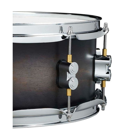 PDP Concept Series Maple Snare, 5.5x14, Satin Charcoal Burst w/Chrome Hw