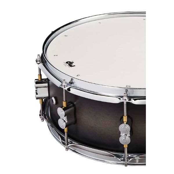 PDP Concept Series Maple Snare, 5.5x14, Satin Charcoal Burst w/Chrome Hw