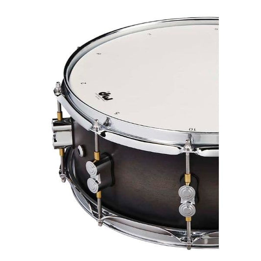 PDP Concept Series Maple Snare, 5.5x14, Satin Charcoal Burst w/Chrome Hw