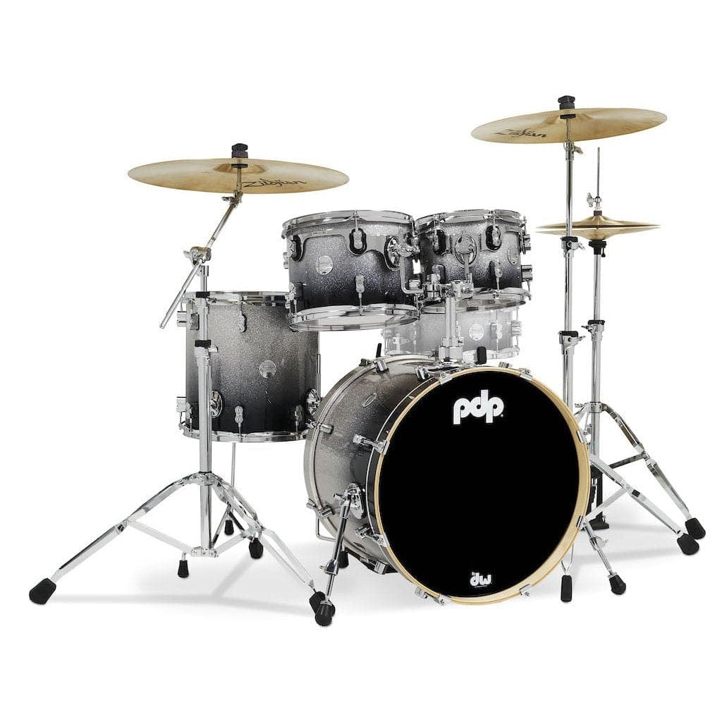 PDP Concept Maple 4pc Drum Set Silver to Black Fade