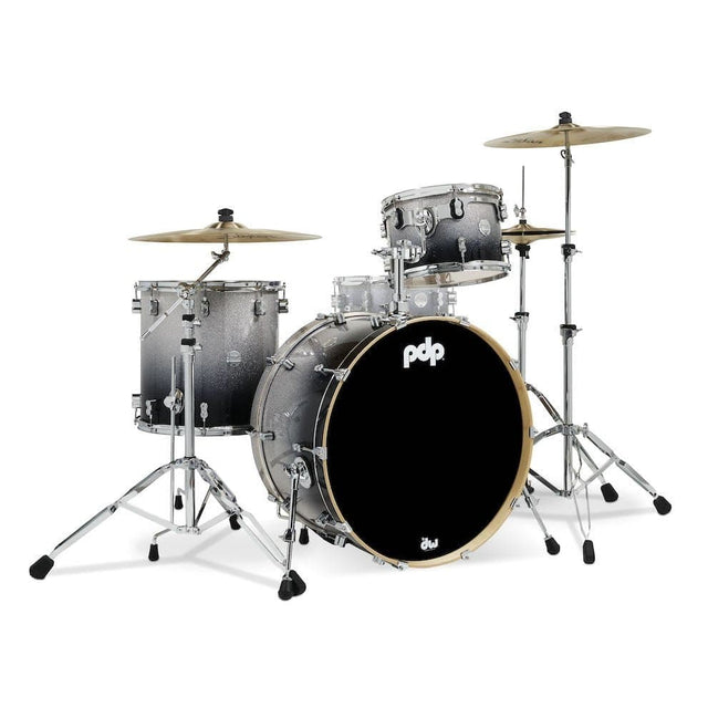PDP Concept Maple 3pc Drum Set Silver to Black Fade