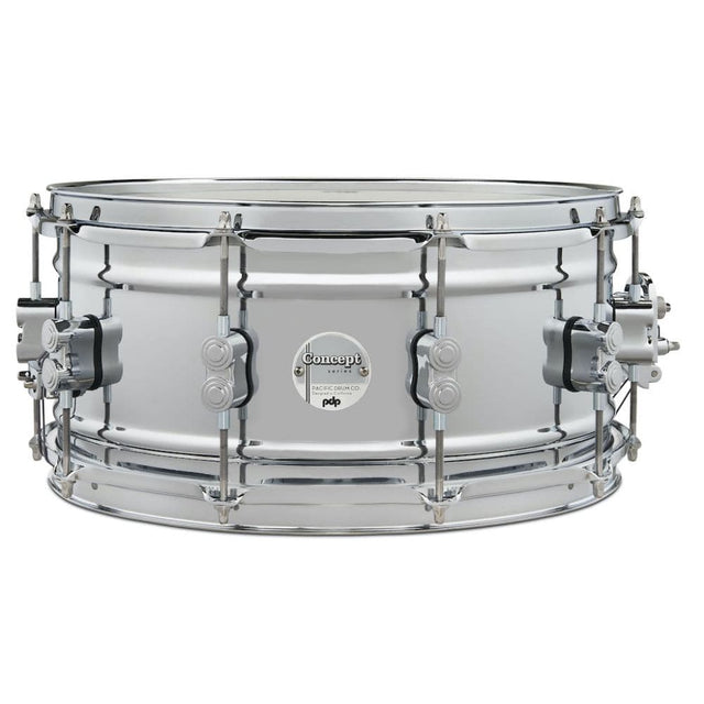 PDP Concept Chrome Over Steel Snare Drum - 14x6.5