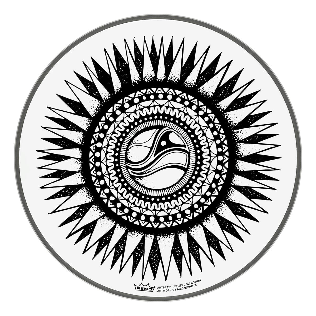 Remo ARTBEAT Artist Collection Clear Drumhead - Aric Improta New Sun 10"