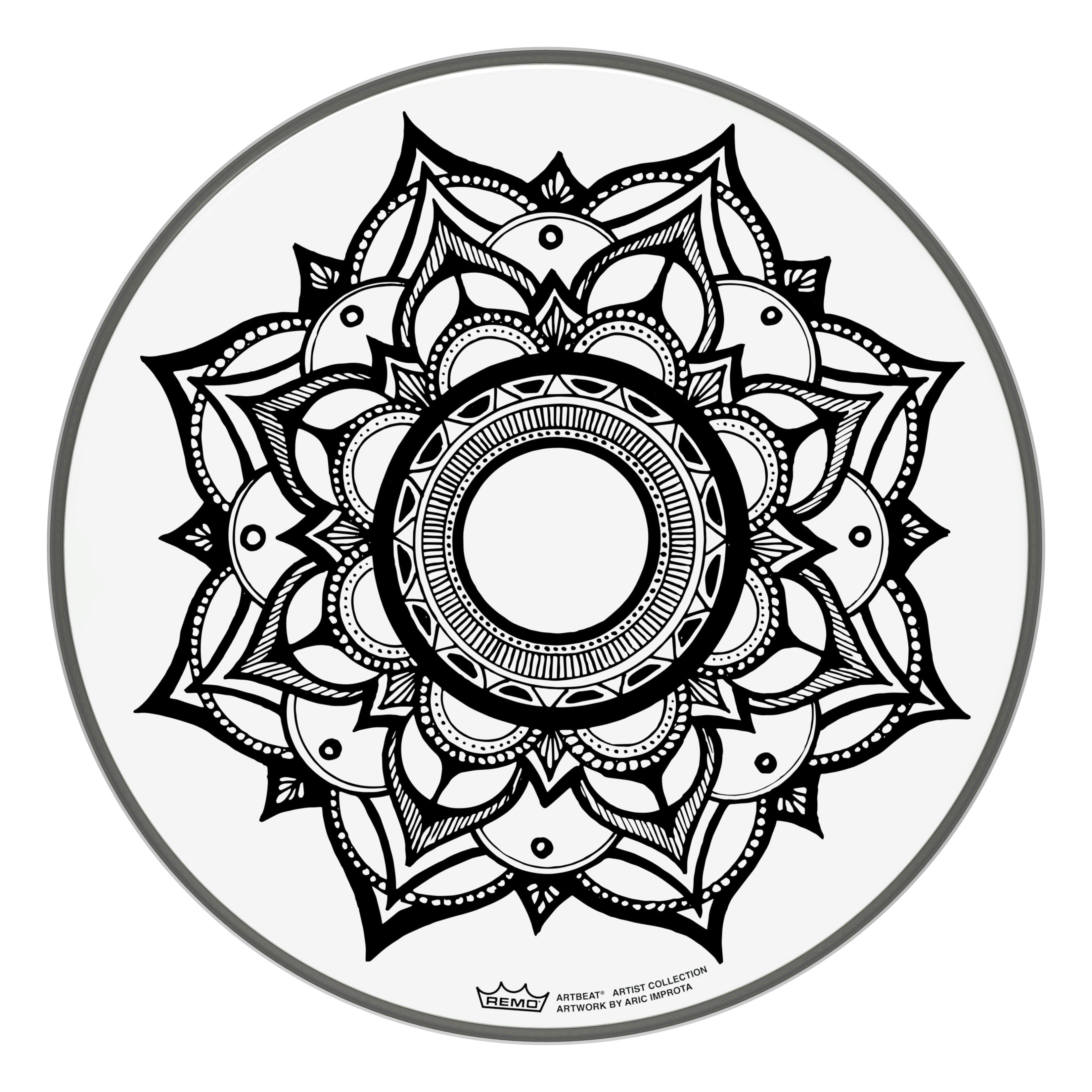 Remo ARTBEAT Artist Collection Drumhead - Aric Improta Sleep Lotus 12"