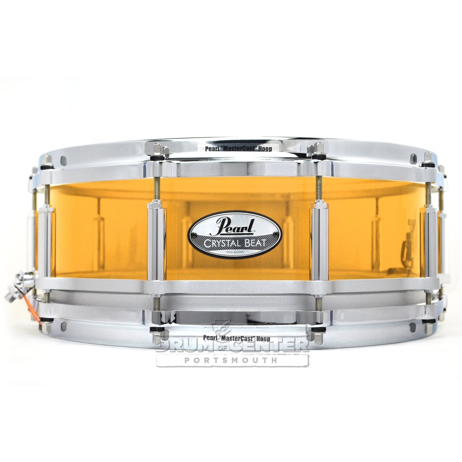 Pearl Crystal Beat Acrylic Free Floating Snare 14x5 Tangerine Glass