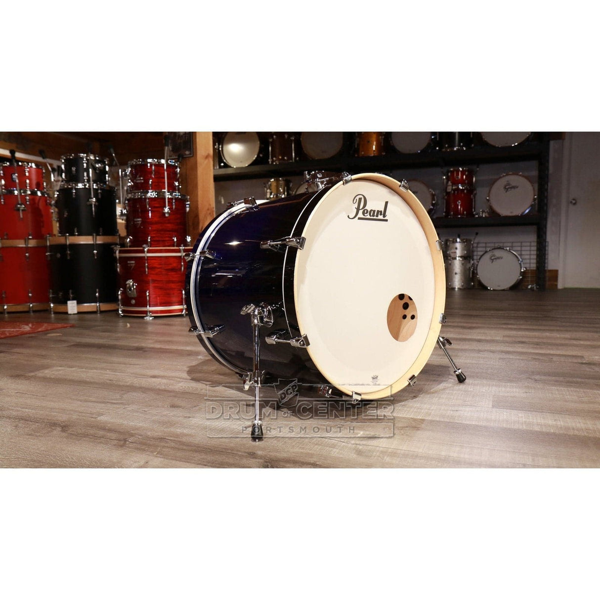 Pearl Decade Maple 20x16 Bass Drum With Mount - Kobalt Blue Fade