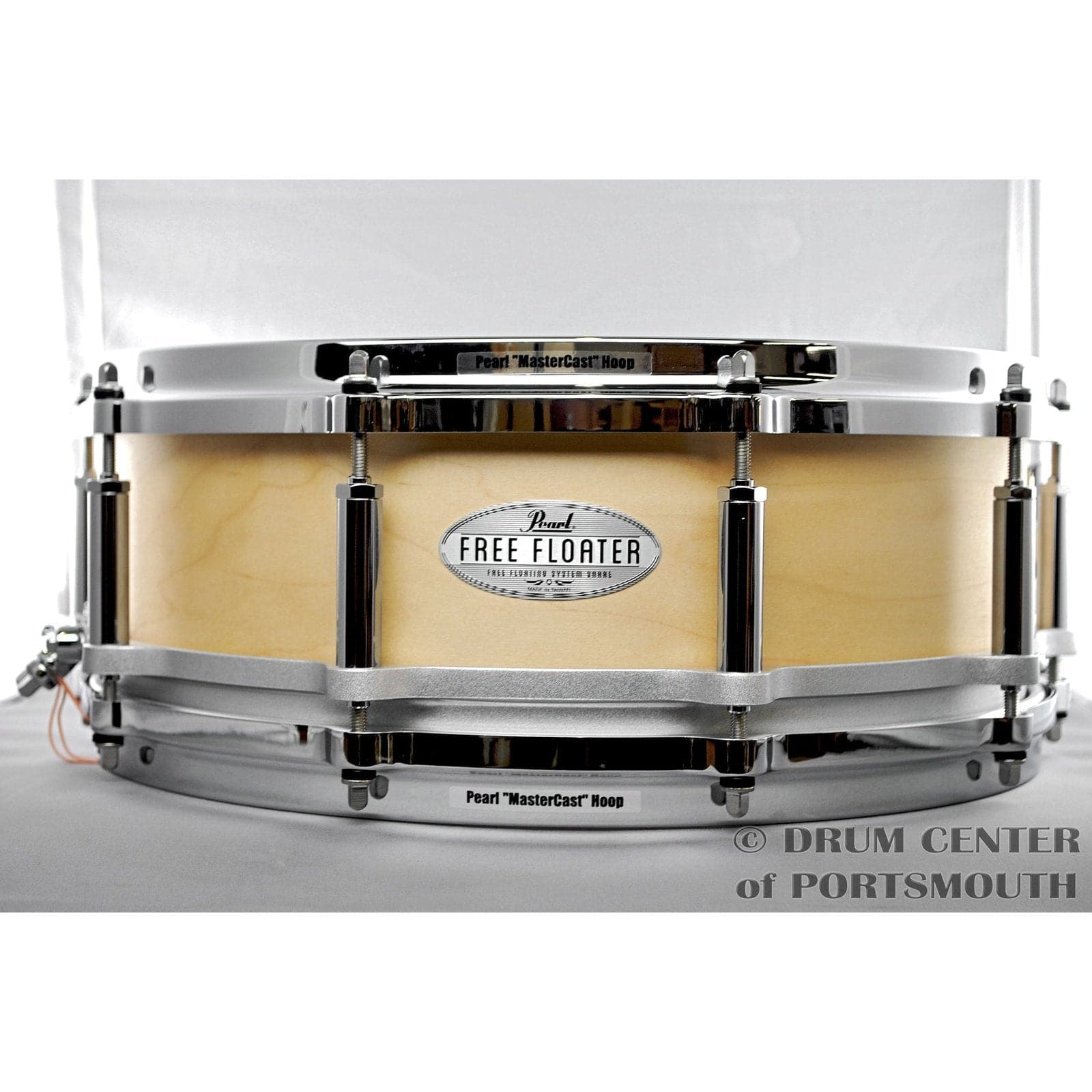 Pearl 14x5 Maple Free Floating Snare Drum Natural Maple
