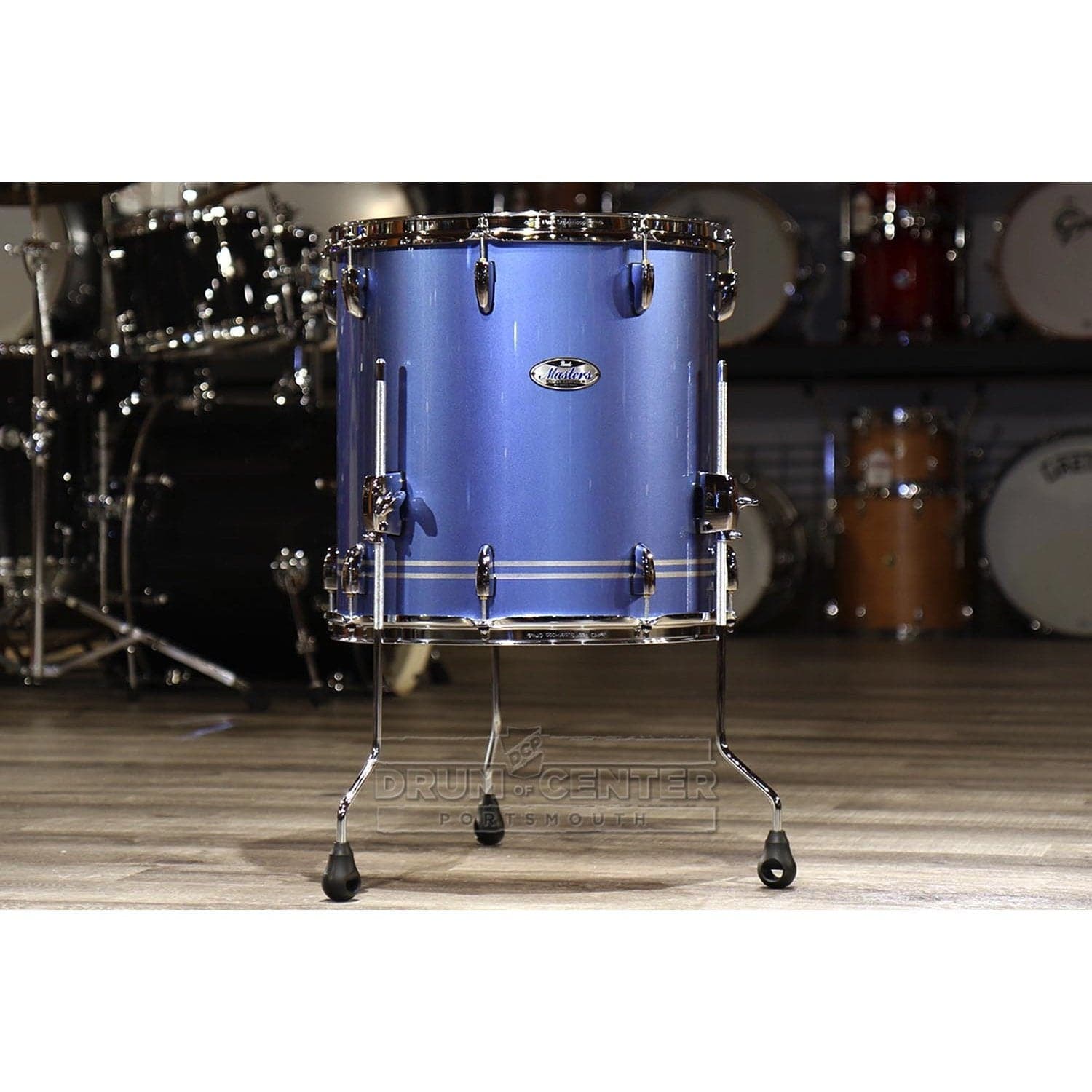 Pearl Masters Maple Complete 14x14 Floor Tom- Light Blue Metallic