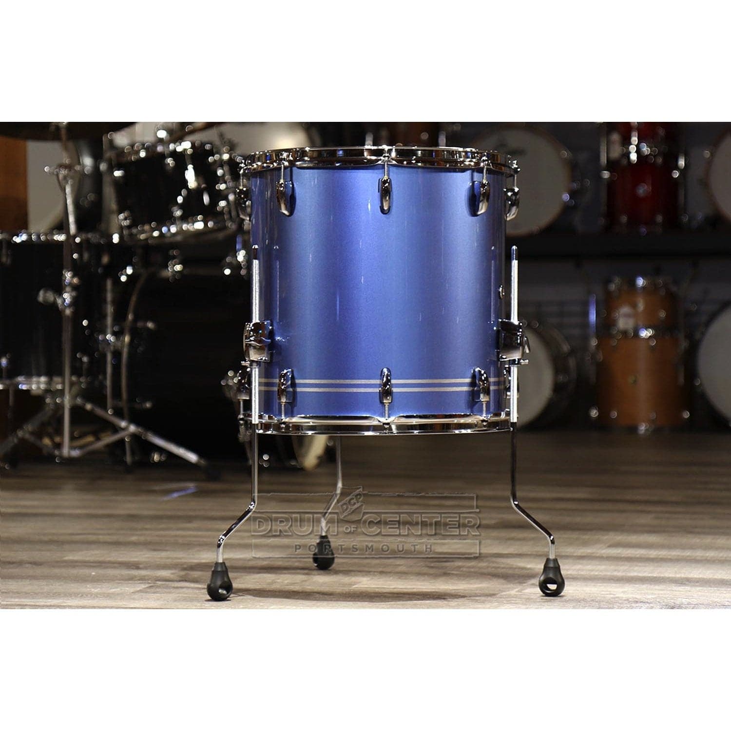 Pearl Masters Maple Complete 14x14 Floor Tom- Light Blue Metallic