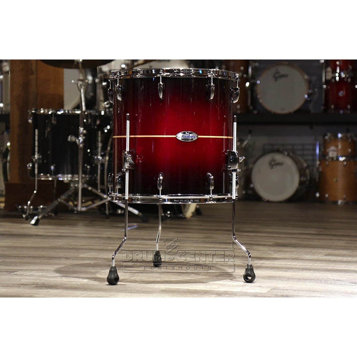 Pearl Masters Maple Complete 18x16 Floor Tom- Natural Banded Redburst