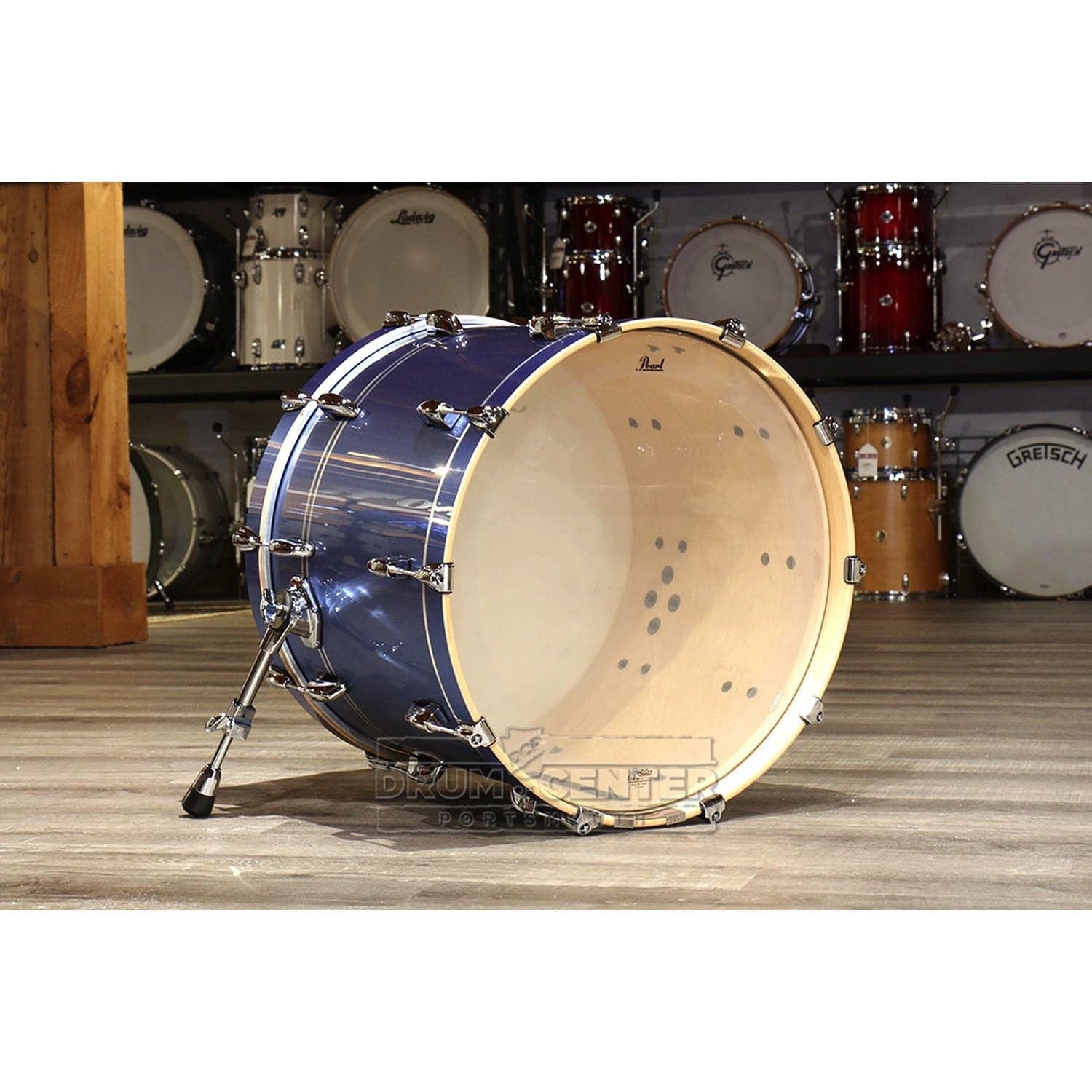 Pearl Masters Maple Complete 22x16 Bass Drum - Light Blue Metallic